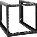 Tecmojo 9U Fixed Wall Mount Network Rack 15.8inch Depth Open Frame for Server Data/AV/IT/Communication/Computer Equipment/Patch Panel Heavy Duty
