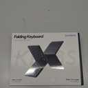 Samsers Full-Size Foldable Bluetooth Keyboard, KF08S Wireless Folding Keyboards with PU Leather Cover, Portable Travel for iPhone iPad Smartphone Tablet Laptop, Android Windows Mac OS, Black