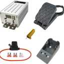 PWM 0-30s Soft Start/Soft Stop DC Motor Speed Controller with Variable Speed Padel Braking Resistor Gear Shifter Kit