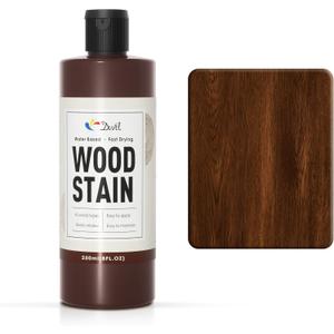 DWIL Water Based Wood Stain - Multiple Finishes, Fast Drying, Indoor and Outdoor Furniture, Wood Paneling, Cabinets and More, Low Odor Non-Toxic (8.5oz Dark Oak)