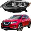 WFLNHB Headlight Assembly Replacement for Nissan Rogue SL SL Hybrid 2017-2020 Headlights with DRL Set Driver Side 260606FL6A