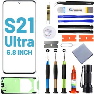 Tpyag Screen Replacement for Samsung Galaxy S21 Ultra,Replacement Screen for Galaxy S21 Ultra Series 6.8 inch,Screen Repair Kit with Waterproof Adhesive(NO OLED & Touch Digitizer)