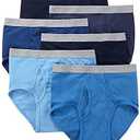 Stafford 6 Pack Blended Cotton Full-Cut Briefs (Blues, Medium)