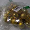 1.57" Gold Christmas Ornaments for Christmas Tree 36 Pcs Mini Shatterproof Balls Christmas Tree Decorations Small Xmas Ornaments Balls with Hanging Loop for Wedding Holiday Party Wreath Home Decor