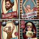 Beistle Vintage Circus Poster Cutouts - Pack of 3