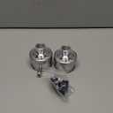 Silver Aluminum Smooth Valve Cover & Breather Combo with 2 Grommets Compatible with SBC BBC SBF For 1-1/4" Hole-2PC