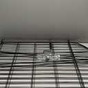 Adavin Tall Garden Fence Animal Barrier with Gate, 40 in(H)8.8ft(L) 4 Panels No Dig Fence for Dogs, Rustproof Metal Wire Temporary Fences for Dogs Rabbits, Black Garden Fencing for Yard Lawn Patio