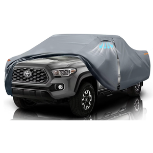 Truck Cover Custom Fit 1995-2025 Tacoma Xtra/Access/Double Cab Short Bed(5'-6.125') with Door Zipper, 10 Layers Outdoor Heavy Pickup Truck Cover Waterproof All Weather, Wind Dust Sun Protector