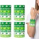 2 x St Patricks Day Accessories, St Patricks Day Silicone Bracelets, 24PCS Shamrock Rubber Bracelets Bulk St. Patrick's Day Party Favors Goodie Bag Stuffers Supplies Green Irish Wristbands