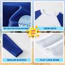 2 x Angel season Rash Guard for Boys UPF 50+ Swim Shirt Long Sleeve Bathing Suit Summer UV Protection Sun Shirts Rashgurad (2T, White Blue)