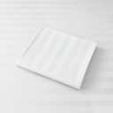 Cotton Flat Sheets Only, 600 TC 100% Cotton Flat Sheet Top Sheet Only, Queen Flat Sheet Only 1Pcs, Cool, Breathable, Wrinkle (Striped-White Queen 1pcs)