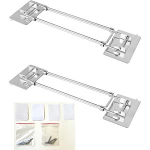 Marine Part Depot Adjustable Stainless Steel RV Shower Corner Storage Bar for Corner Shelves in Camper, Length 8-14 inches (2 Pack)