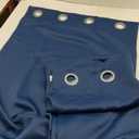 ECLIPSE Bradford Waterproof Blackout Thermal Insulated Grommet Outdoor Curtain for Patio or Porch (2Panel), 52 in x 84 in, Navy