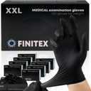 FINITEX Black Nitrile Disposable Medical Exam Gloves 5 mil Powder-free Latex-Free 1000 PCS Examination Glove (Large)