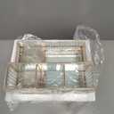 Makeup Organizer Countertop - Tempered Glass Vanity Organizer for Cosmetics, Skincare, Hair Tools, Brushes, Perfume - Multipurpose Bathroom Counter Skincare Organizer (green)