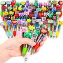 LiYiQ 50 Pcs Video Game Multicolor Pen in One Cartoon Cute Fun 4-in-1 Cute Pens Bulk Kawaii Game Handle Level Up Games Console Shape Cool Ballpoint Pens for Kids Fun Gifts