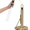 simplehuman Standing Paper Towel Holder with Spray Pump, Brass Stainless Steel, Gold