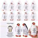 Hollowfly 10 Set Funny Penguin Stress Balls Bulk Relief Squeeze Balls Inspirational Stress Reliever Employee Appreciation Gifts for Adult Coworkers Staff Volunteer