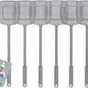 MR.SIGA Heavy Duty Long Handle Fly Swatter, Gray, 6 Pack
