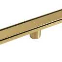 Neodrain 40-Inch Gold Linear Shower Drain, 2-in-1 Flat & Tile Insert Cover, Stainless Steel Linear Drain, Brushed Brass Rectangle Shower Floor Drain with Hair Strainer, Watermark&CUPC Certified