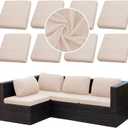 Outdoor Cushion Covers Set,8PCS Patio Furniture Couch Seat Slipcovers, Replacement for Sofa Sectional Chair (Cover Only)