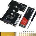 Freenove M.2 NVMe Adapter V2 for Raspberry Pi 5 (with 128GB SSD), M.2 HAT Add-on Board, Solid State Drive, PCIe 2.0/3.0, Tested Speed 800 MB/s