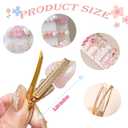 3 pack Hair Clips for Girl and Women 2.36 inch Fashion Hair Clips Set Pearl Acrylic Resin Hair Accessories for Thick Hair
