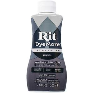 Rit DyeMore 7 Oz. Synthetic Liquid Fiber Dye for Clothing, Dcor, and Crafts Graphite (1 Pack)
