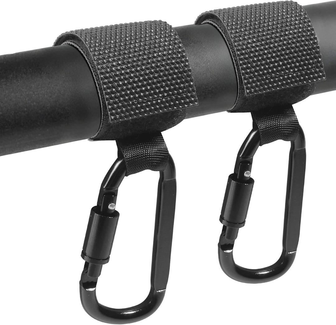 2PCS UTV Hooks for Hanging Headsets, Car Accessories Multipurpose Hook to Hang Bags, Headsets, Fits 1.5"-2.0" Roll Bar (2PCS)