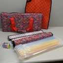 American Mahjong Set, Mahjong Tiles Set, Red Bag, 166 White Tiles, 4 All-in-One Rack/Pushers (Ma Jong, Mah-Jongg, Majiang)