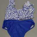 SOLY HUX Girl's Bathing Suit Allover Print Ruffle Trim Bikini Set Two Piece Swimsuit 11 Y