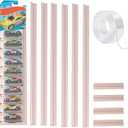 4 PCS Model Car Display Case Wall Mount Holds Up to 40 Cars Diecast Blister Packed Toy Car Organizer Compatible with Packaged Car Toy Car Storage Display Case Display Shelf Rack Wall Storage Rose Gold