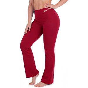 NirLUX Bootcut Leggings for Women – High Waisted Yoga Pants Women – Tummy Control Workout Womens Leggings (8 32", Salsa)