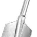 QWORK 17.5-Inch Alloy Steel Scoop Shovel Chisel Bit for Electric Demolition Hammers and Jack Hammers - 1-1/8" Hex Shank - 5" Width, Silver