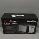 Mueller UltraToast Full Stainless Steel Toaster 2 Slice, Long Extra-Wide Slots with Removable Tray, Cancel/Defrost/Reheat Functions, 6 Browning Levels with LED Display, Housewarming Gifts New Home