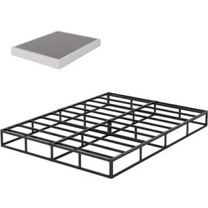 Box Spring Queen Size, 9 Inch High Profile Box-Spring with Fabric Bed Cover, Noise Free Sturdy Metal Frame, Heavy Duty Steel Structure Mattress Foundation, Easy Assembly