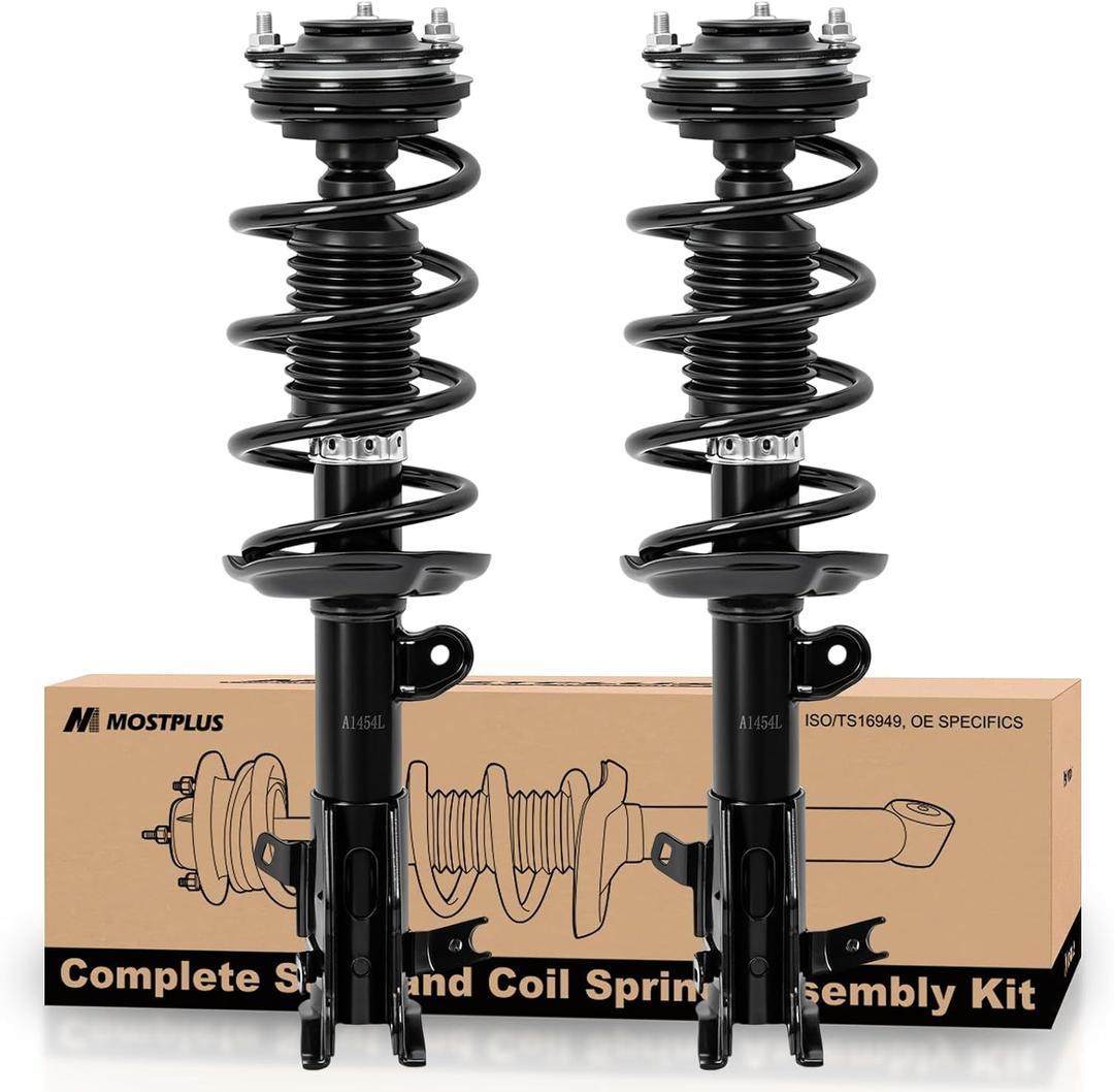 MOSTPLUS 2X Front Complete Shock Struts w/Coil Springs Compatible for 2013-2015 Honda Civic 272926