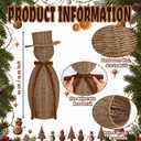 Thiccywoov 24" Rattan Snowman with Bow Christmas Winter Farmhouse Decor