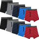 Fruit of the Loom boys And Toddler Boxer Briefs, Tag Free & Breathable Underwear, Assorted Color Multipacks (Red, S)