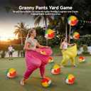 4-Color Team Granny Pants Yard Game with 16 Balls & 2 Pumps - Complete Adult Party Set for 8+ Players, Backyard & Outdoor Group Games for Family & Friends Gatherings