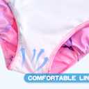 Snowheart Girls Swimsuit One Piece Bathing Suit Kids Quick Dry Shoudler Ruffle Floral Swimwear for 3-12 Years Old (Pink)