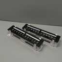 Everest Media 12-Port Keystone Patch Panel (2-Pack) - Removable 6-Port Panels - with 89D Wall Mount Bracket - Vertical/Horizontal Installation - 8 Blank Keystone Jack Inserts Included