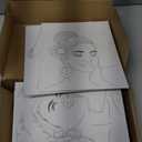 Sherr 20 Pcs Black History Month Pre Drawn Canvas African American Canvas to Paint Afro Queen Black Art for Painting for Adults Outline Pre Drawn Stretched Cotton Art to Paint Party Set, 8 x 10'