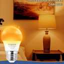 Amber Sleep Light Bulbs Dimmable, Blue Light Blocking, A15 E26 5W(40 Watt Equivalent) Dim Light Bulb,1800K Warm Light Bulbs for Healthy Sleep, Bedroom, Kids Room, 4-Pack