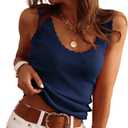 Tankaneo Womens V Neck Tank Tops 2026 Sleeveless Ribbed Knit Shirts Summer Casual Sexy Sweater Vest (M)