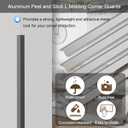 5pcs 48" Grey Metal Corner Protectors, Aluminum Self Adhesive Corner Guards, Metal Wall Edge Protector Strip, Furniture Corner Protectors, Edge Trim for Cabinets and Kitchen Islands(0.8"x0.8")