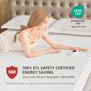 Bwarm Waterproof Heated Mattress Pad, Mini Twin Electric Mattress pad ETL Certified Bed Warmer with Memory Function 9 Heat Settings, 1-12 Hours Auto Off Deep Pocket, Machine Washable, White 31" x 55"
