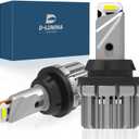 D-Lumina 7440 7443 LED Backup Reverse Light Bulbs, 5600 Lumens 21W 2-SMD CSP Chips T20 7441 W21W LED Bulbs For Car Truck Reverse Back Up Light, Canbus Error Free, Plug  Play, 6000K White (Pack of 2)