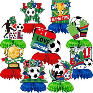 9 Pcs Soccer Centerpieces for Table, 2026 World Soccer Cup Decorations, Soccers Theme Party Decorations, Football Birthday Party Decor, World Soccers Cup Party Supplies & Decor for Football Party