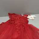 IBTOM CASTLE Flower Girl Dress for Wedding Tulle Floor Length Princess Formal Prom Party Pageant Dance Ball Gown 140 cm